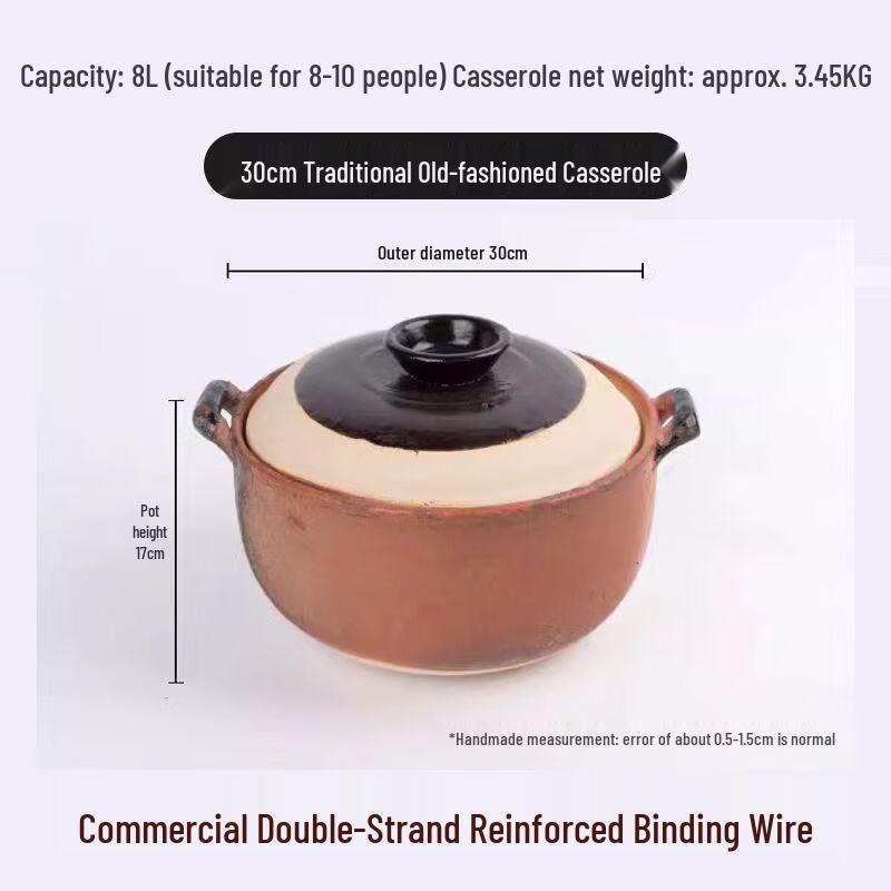 Lilang Traditional Multi-function Deep Clay Pot