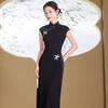 Nero senza maniche stile nazionale nuovo cinese quotidiano Suzhou lungo cheongsam migliorato giovane 1011 nuovo da donna alta sensazione