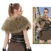 Faux Furs Shoulder Wrap For Gothic Punk And Fantasy Outfits Stylish Cosplay Accessory Theater Costume Shawl