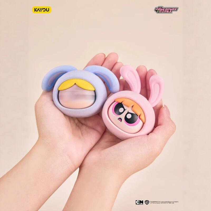Original KAYOU The Powerpuff Girls Spinning Claw Claw Attack Force Series Blind Box Anime Character Collection Toy Gift