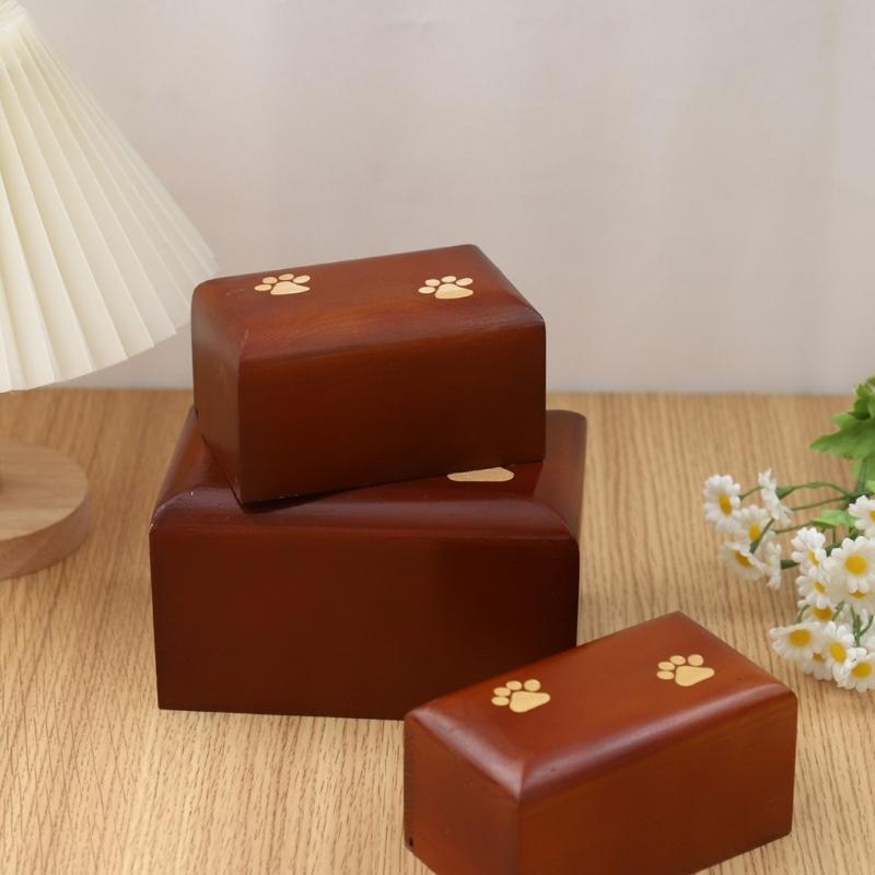 Dog Funeral Cremation Wood Urns for Ashes Pet Wood Memorial Urns Gifts Commemorate Love Funeral Cremation