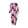 Halloween Printed Family Matching Hooded Long Sleeved Zippered Hooded  Jumpsuit Set