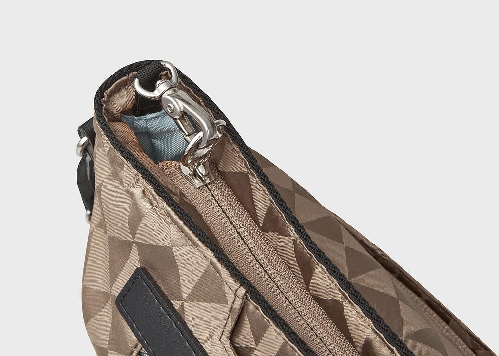 Bolsa de Ombro Kanana Project, Monograma Kanana, com Segundo Bolso e Fecho de Segurança, 67341, Feminina, Café com Leite, Tamanho Único