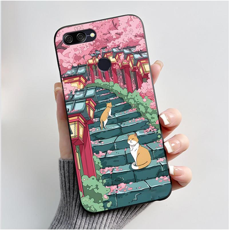 For Asus ZenFone Max Plus M1 ZB570TL X018D Case Aesthetic Cat Cartoon Soft TPU Silicone Back Protective Cover Coque Fundas Capa