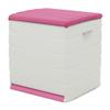 PLASTIKEN Coffre De Rangement Space Saver Avec Roulettes Et Cadenas - Contenance 190 L - Coloris Fuchsia