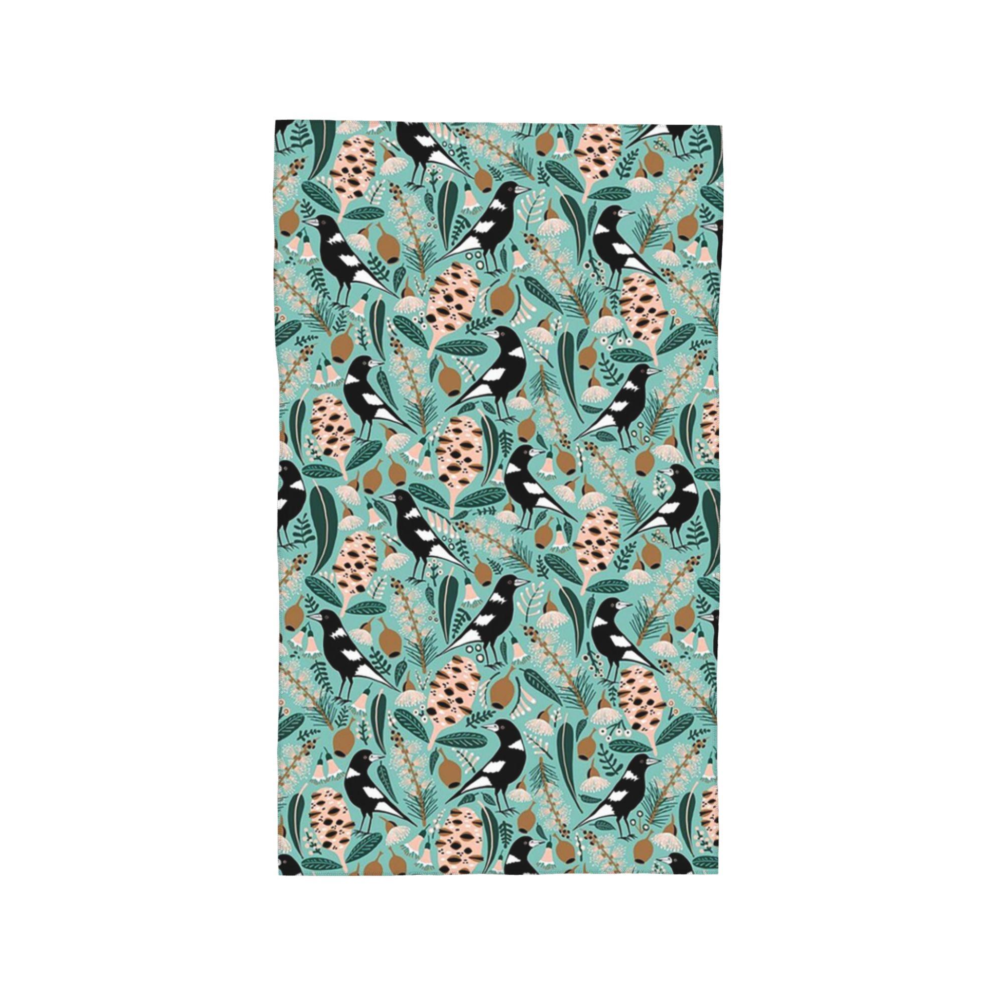 Australian bush magpies Soft Face Towel Quick Dry Pool Bath Cotton Towels Breathable W40*H60(CM)