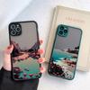 Painted Landscape Phone Case For iPhone 15 12 11 13 14 Pro Max X Xs MAX XR 6s 7 8 Plus SE2 Camera Protection Candy Color Cover