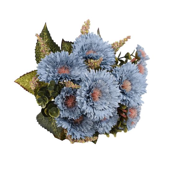 Realistischer künstlicher Chrysanthemenstrauß, exquisit, ohne Bewässerung, gefälschte Chrysanthemenblumen, Heim- und Hochzeitsdekoration