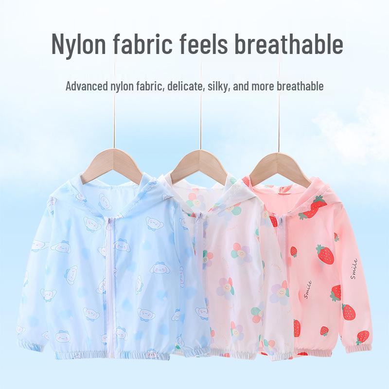 Lightweight Breathable Hooded Summer Jacket for Girls – Stylish & Sun-Protective