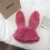 Niche design cute big ears plush Lei Feng hat children autumn and winter warm ear protection bag head knitted cold hat