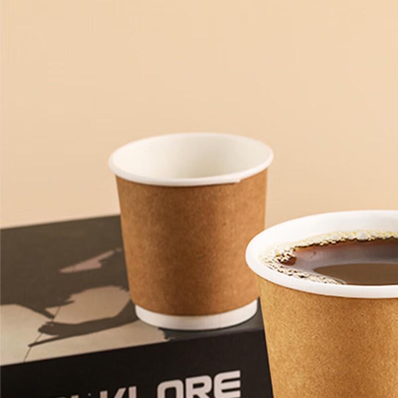 Disposable Double-Layer Coffee Paper Cups with Lids