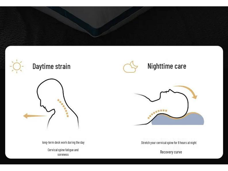 New All-Cotton Embroidery Neck Support Pillow - Five-Star Hotel Quality, Cervical Spine Sleep Aid