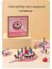 Wooden Girls' Birthday Cake & Tea Party Pretend Play Set