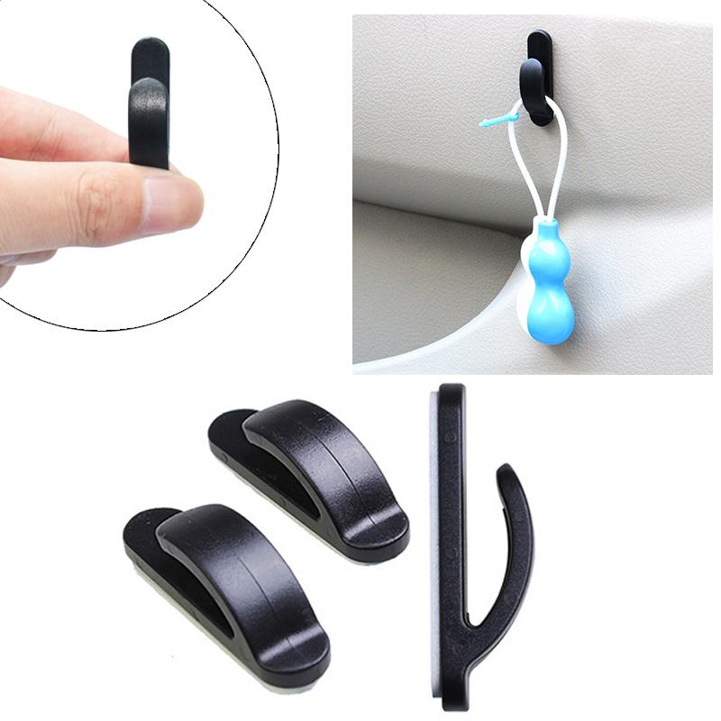 16pcs Car Glue Hooks Clips Mini Small Holder Self-Adhesive Durable Bags Vehicle Hidden Headrest Hanger Clips Car Accessories