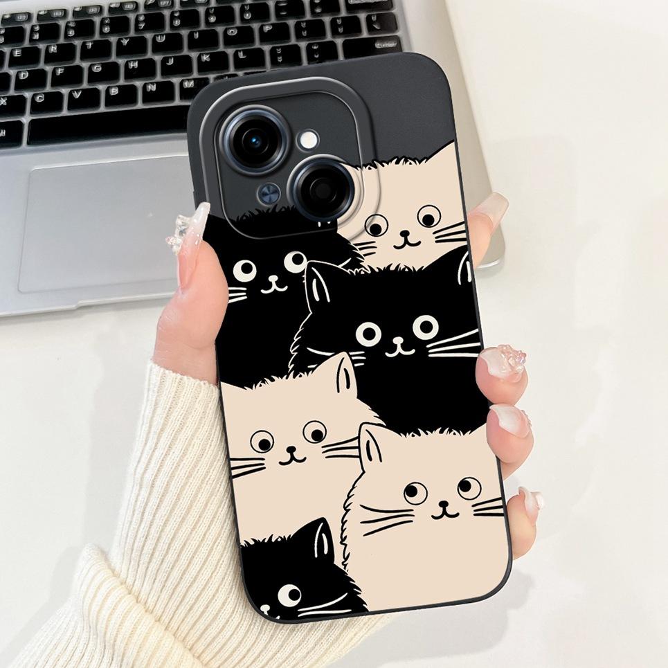 Cartoon Fashion Back Cover For Tecno Spark GO 2025 GO 1 Pop 9 Phone Case Silicone Soft TPU Dragon Astronaut Black Cat Funda Bag
