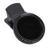 37mm Adjustable ND Filter ND2 400 Variable Neutral Density Lens Filter with Clamp for Smartphone Mount Reduces Light