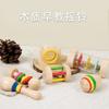 Montessori Early Education Wooden Infant Baby Orff Soothing Hand Rattle 6 Piece Set Educational Toy