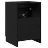 Bathroom Cabinet with Door Black Oak Effect 40 x 37 x 59 cm