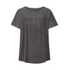 Women's Short Sleeve Tunic Loose Tops Casual Plus Size Tops Pleated Tunic Button Casual Summer T Tops For Women