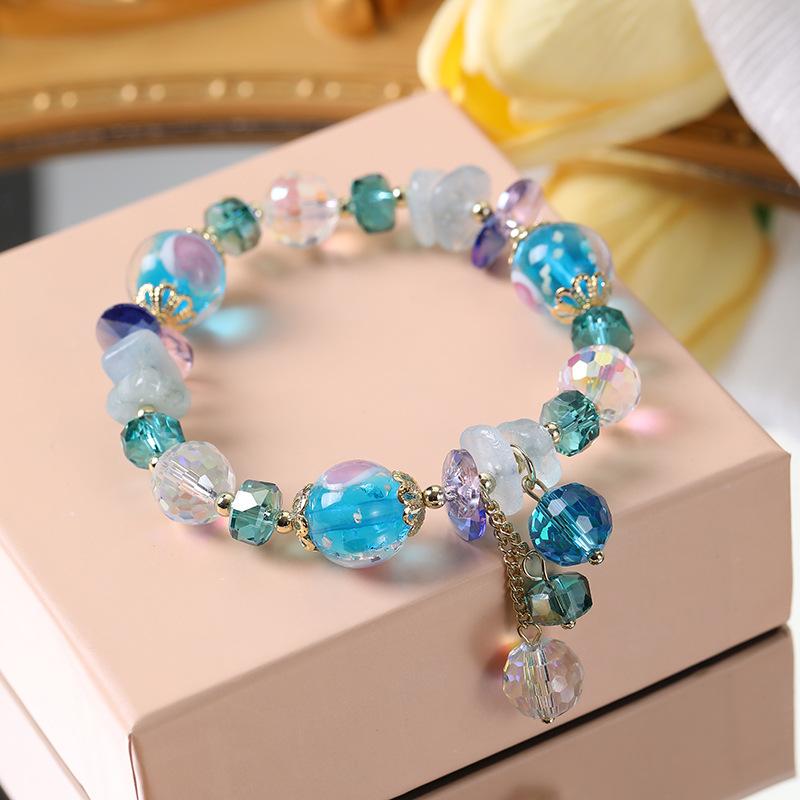 New Fashion Crystal , Summer Fresh Luminous Glazed Crystal , Electroplated K Real Gold In Stock.