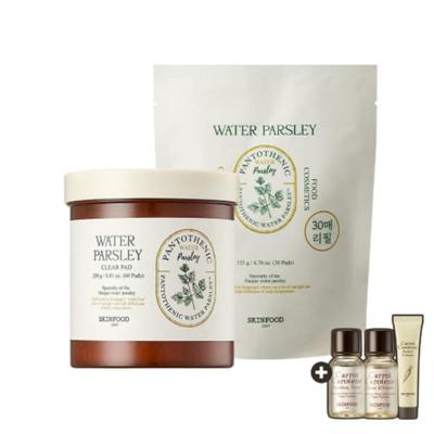 Pantothenic Water Parsley Clear Soothing Pads 60pcs + 30pcs (250g)[Includes Carrot Pad Set + Mini Toner / Mini Effector / Mini Cream]