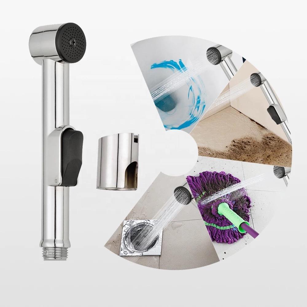 Bathroom ABS Hand Held Bidet Sprayer With Shower Wall Mounted Plastic Health Faucet Square Toilet Bidet Shattaf