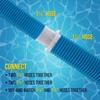 White Pool Hose Connector 38mm Threaded Pipe Fitting Pool Cleaning Accessory Pool Hose Cuff