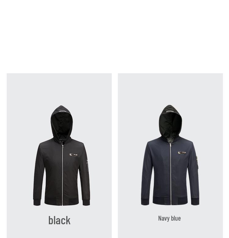Men's Urban Casual Two-Way Jacket with Detachable Hood