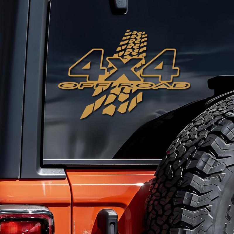 4X4 off-road tire marks creative&funny stickers for cartoon fans&lover,high quality for car trucks motorcycles &laptops