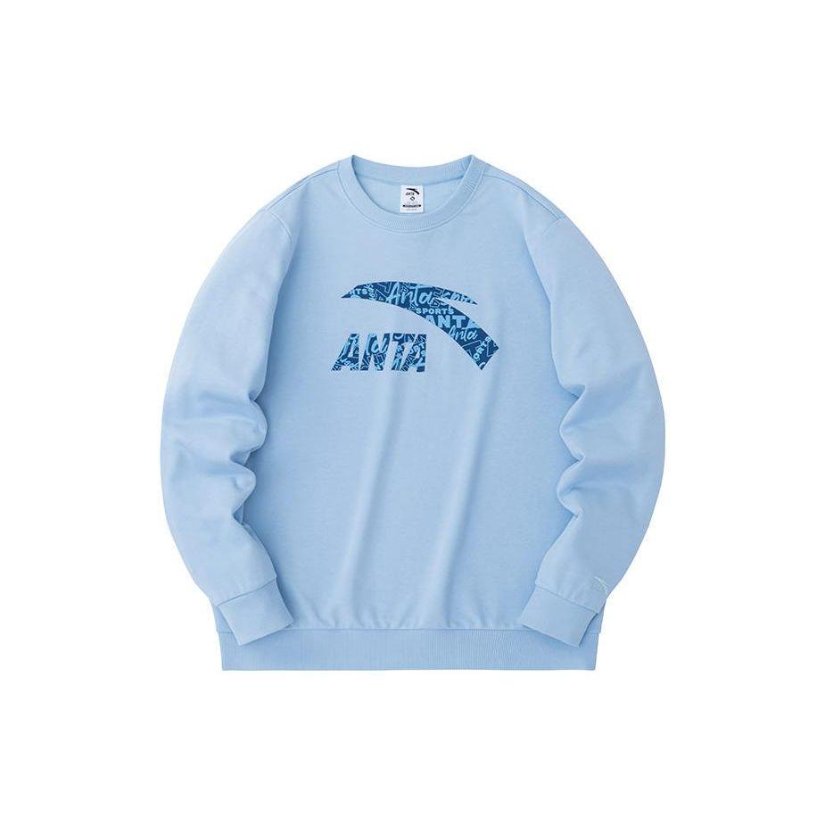 

Anta Свитшот-пуловер с логотипом, унисекс, небесно-голубой 952338707-1 XXL