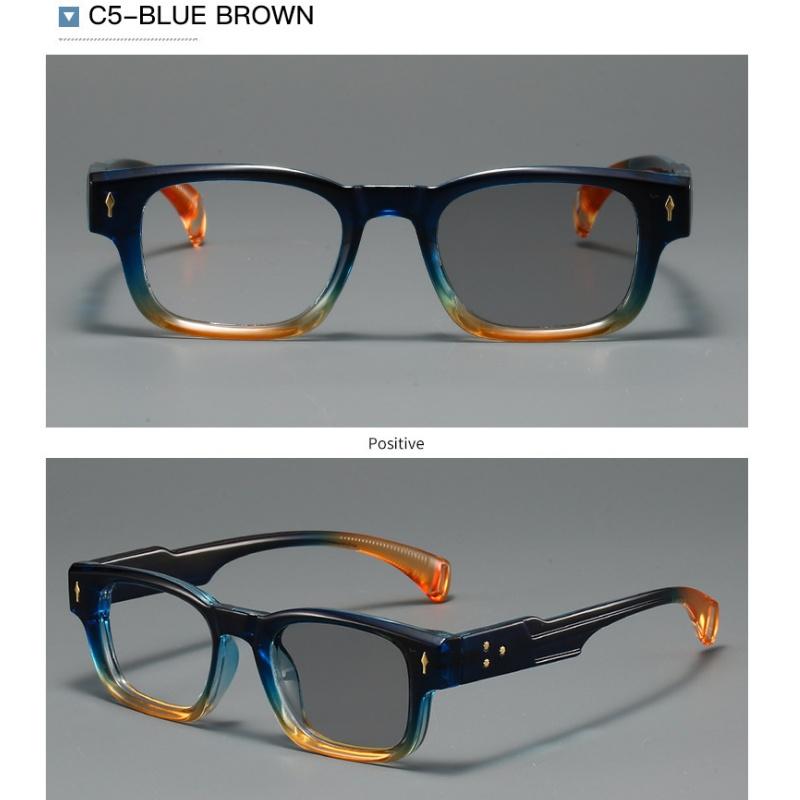 Women's eyewear, men's and women's fashion square frame photochromic glasses