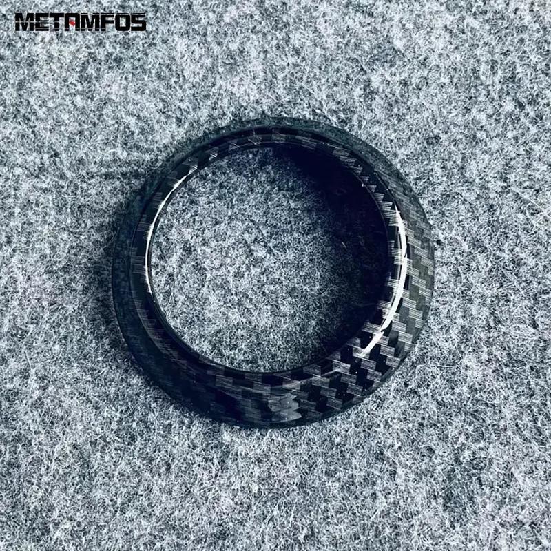 For Toyota Harrier Venza     2024 Carbon Fiber Car Engine Start Stop Switch Button Trim Interior Accessories