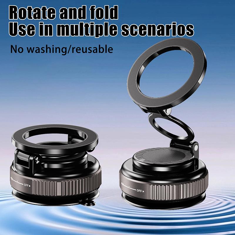 1Pc 360° Adjustable Vacuum Magnetic Suction Cup Phone Mount Hands-Free Magnetic Cell Phone Holder For Car/Gym/Mirror/Desktop