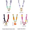 Vintage Cloth Wrap Scarf Necklace Stainless Steel Charm Pendant  Beach Jewelry