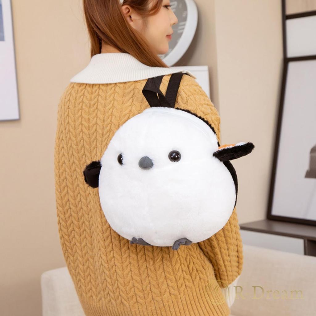 Tit Backpack Fluffy Plush Hokkaido [R-Dream] Long-tailed Bag, Pouch, Cute, Women's,