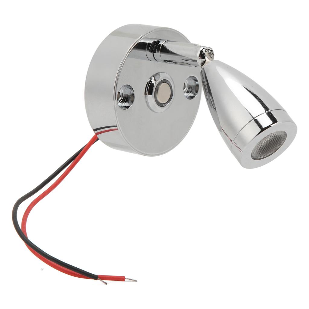 RV Reading Light USB Charging Touch Control Aluminum Alloy Chrome Plated DC12 to 24V for Camper Trai