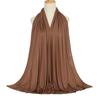 Ramadan Modal Cotton Jersey Hijabs For Woman Long Muslim Scarf Shawl Plain Soft Turban Tie Head Wraps For Women Islamic Clothing