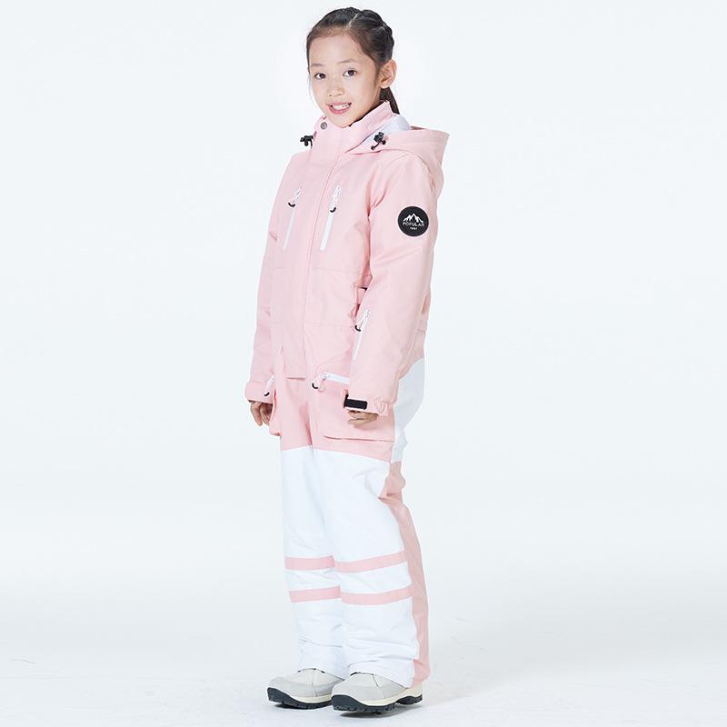 Unisex Kids' Warm Breathable One-Piece Ski Suit