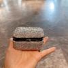 Luxury Rhinestone Small Jewelry Storage Box With Mirror Portable Organizer For Ring Earring Necklace Travel Home Daily Use Women
