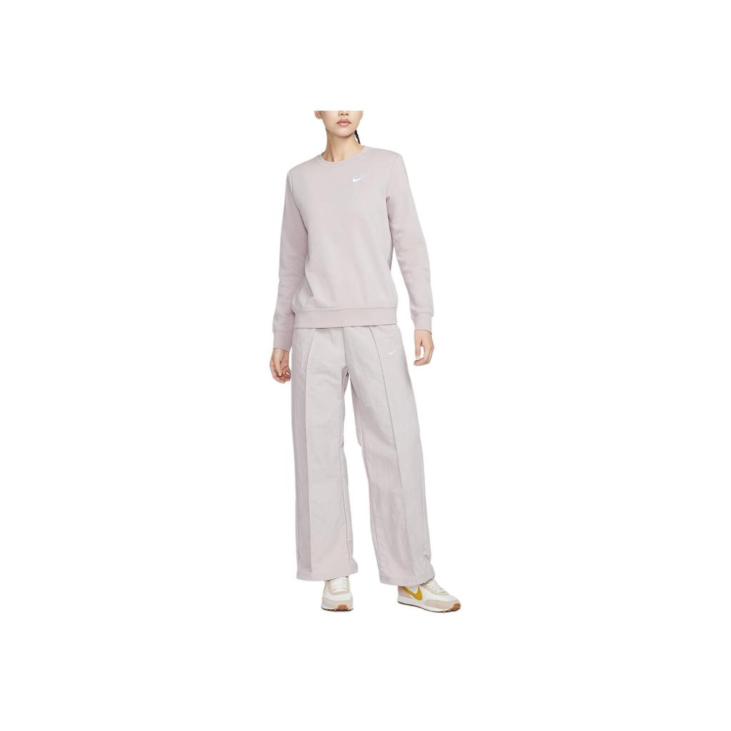 Nike Sportswear Club Fleece Crew-Neck Sweatshirt Women Sweatshirt Platinum-Purple White DQ5474-019