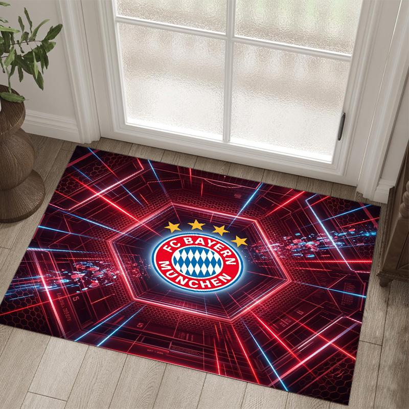 Bayern Munich Design Crystal Velvet Carpet Cozy Non?Slip Printed Rug For Bedroom Living Room Entrance
