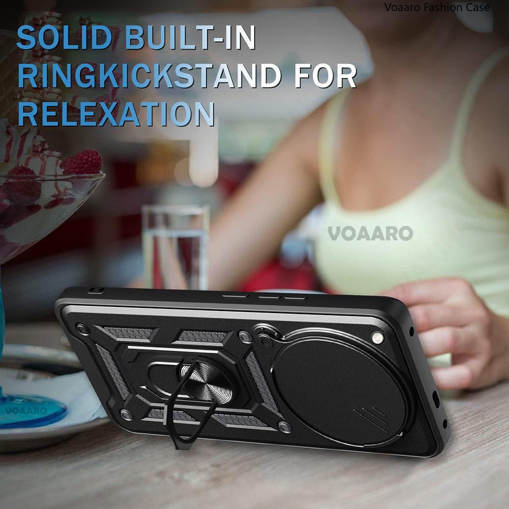 Slide Lens Armor Funda for Infinix Zero 40 5G Case Magnetic Rotate Ring Stand Holder Cover for Infinix Zero 40 4G Case Back Capa