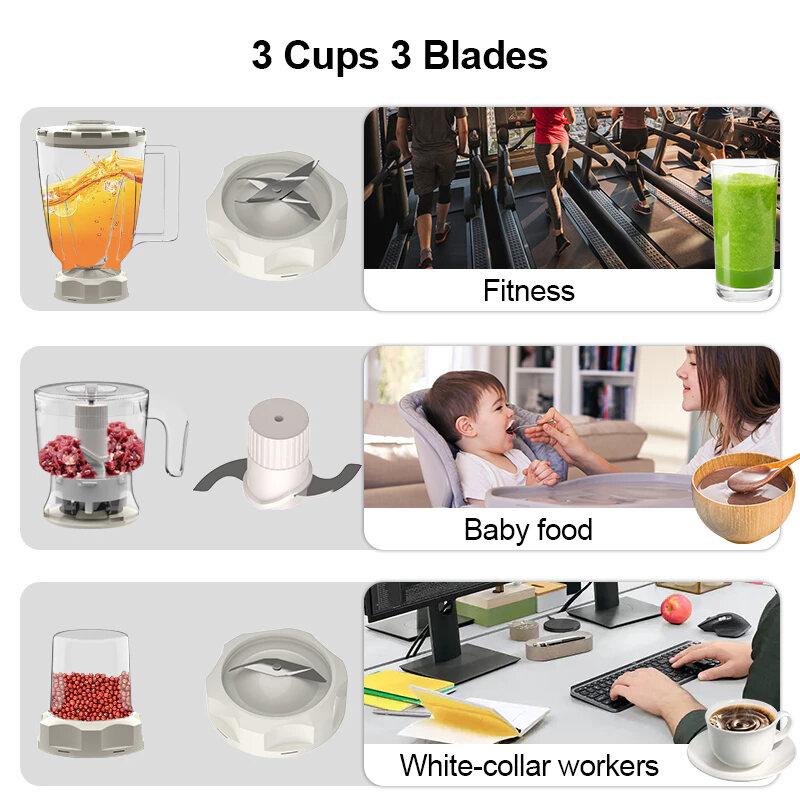 Goldstar 2 In 1 Blender High Power Multifunctional Juicer Chopper Ice Crusher White 2 In 1blender