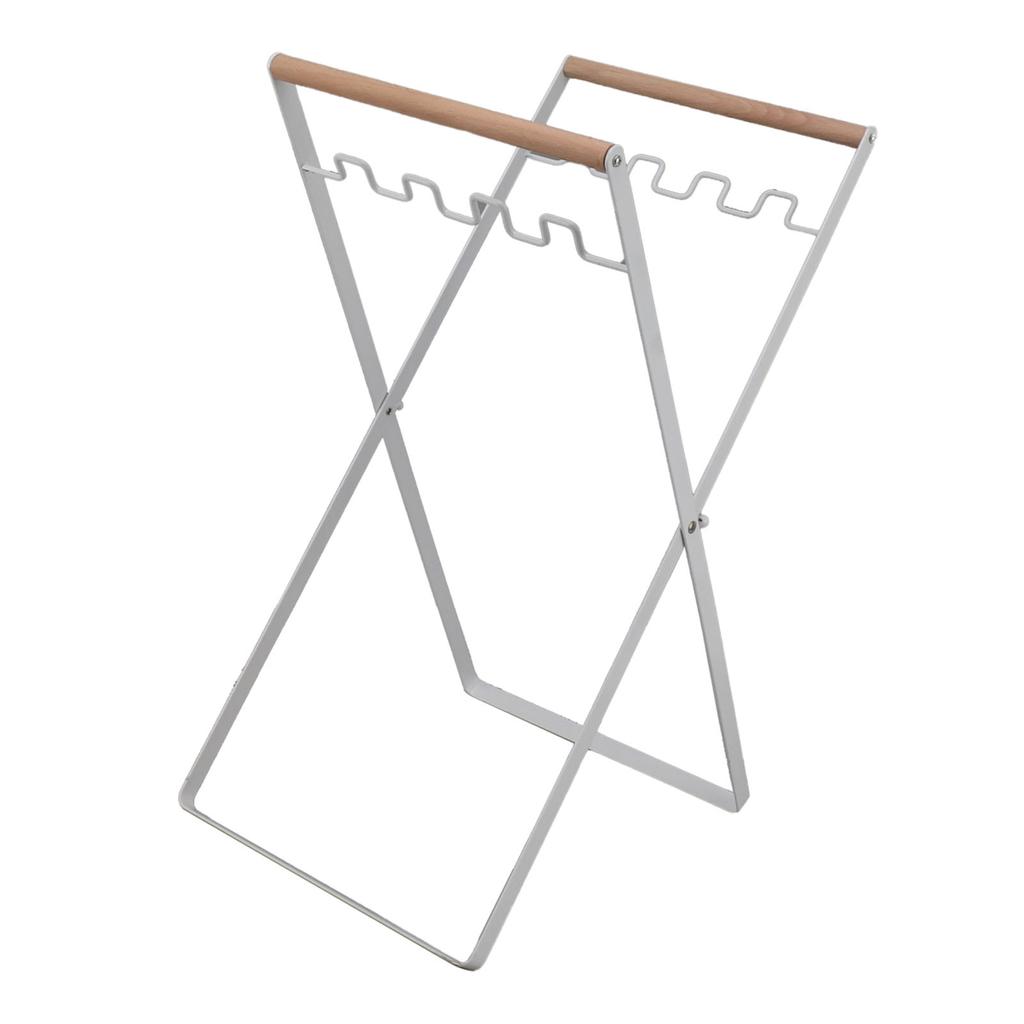 Iron Trash Bag Holder Outdoor Leaf Bag Stand Foldable Trash Stand Holder for Camping