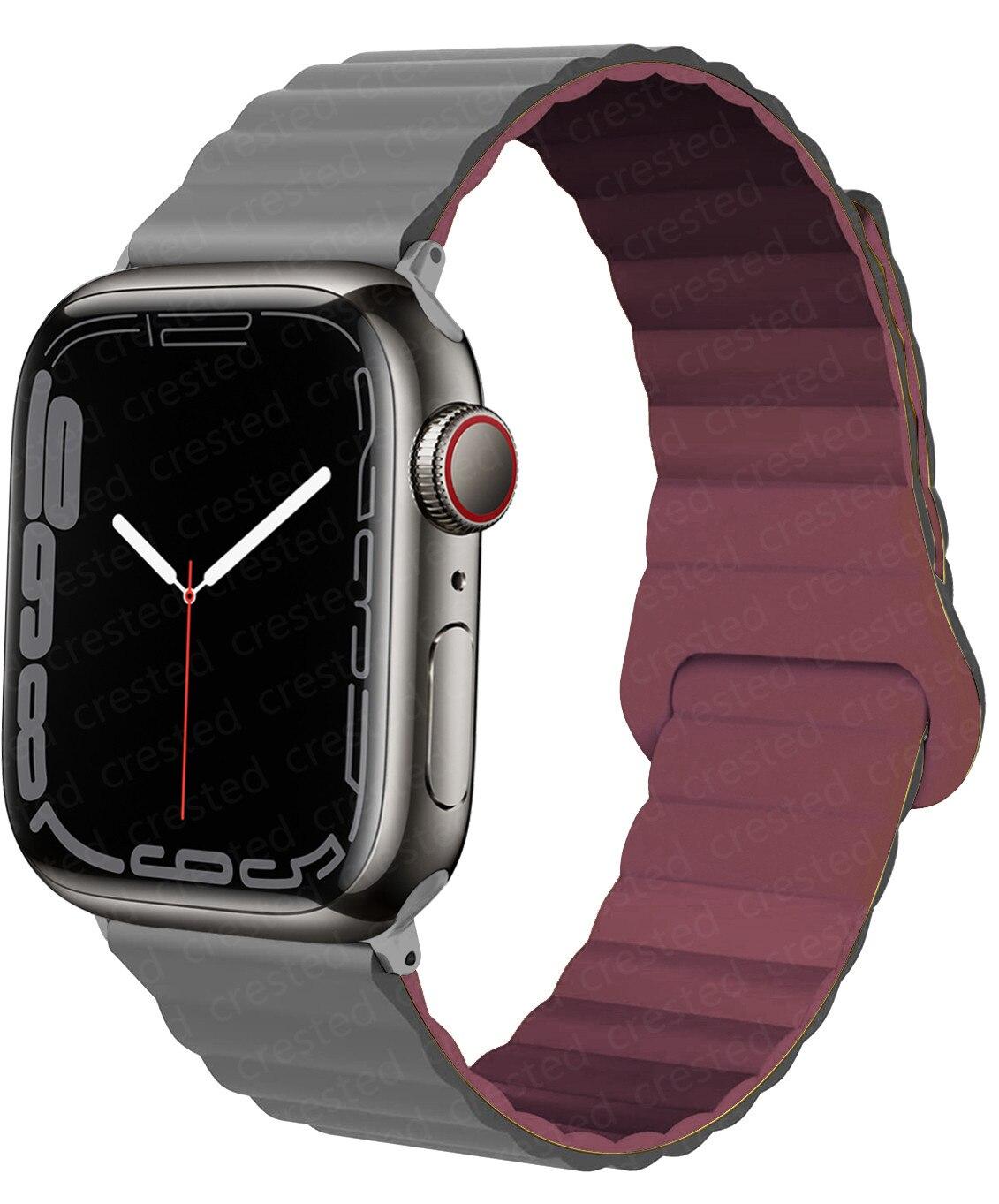 

Магнитный силиконовый ремешок для Apple Watch Ultra 28Ultra 49 мм 9, 8, 7, 41 мм, 45 мм, спортивный дышащий ремешок для iwatch Series 6 SE 3, 4, 5, 44 мм, 40 мм, 38 мм, 42 мм 38mm 40mm 41mm