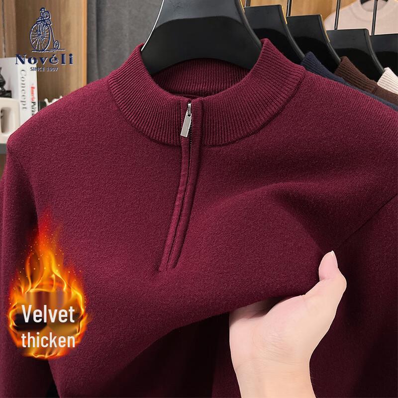 

Men s Winter Fleece-Lined Half-Zip Sweater XL