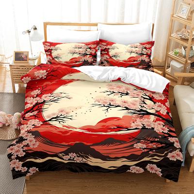 Landscape Custom Style Digital Print Duvet Kit - Polyester - Bedroom Decor -1 Bed Cover +2 Pillowcases (no Pillow Core)