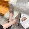 Fashion Bling Lambswool Moccasins Woman Glitter Fur Flats Thick Soled Plush Fleeces Loafers Paillette Winter Shoes Women Plus Size 34-43
