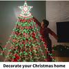 350 LED Christmas Decorations Star String Lights Waterproof Waterfall StarLights 8 Light Modes Remote & Timer,Waterproof Seasonal Lighting Decor for