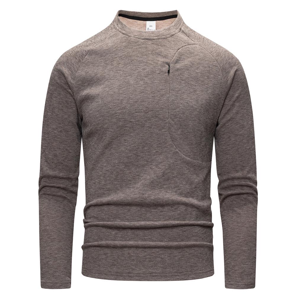 

Men s Fleece-Lined Stand-Up Collar Long-Sleeve Outdoor Sweatshirt - Breathable & Warm for Autumn M